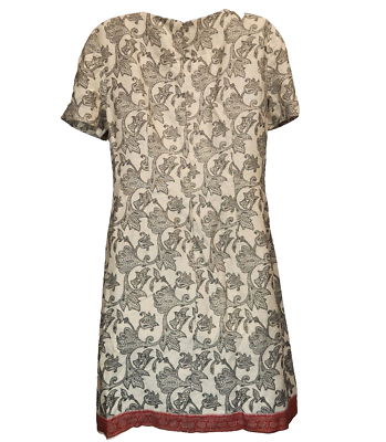 CDC Caren Desiree Co Sz 10 Ivory Flower Linen Bland Dress Career Wear Old  Money | eBay