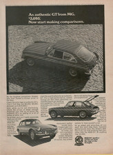 1967 MG MGB/GT Authentic Make Comparisons Hatchback Photo VINTAGE PRINT AD