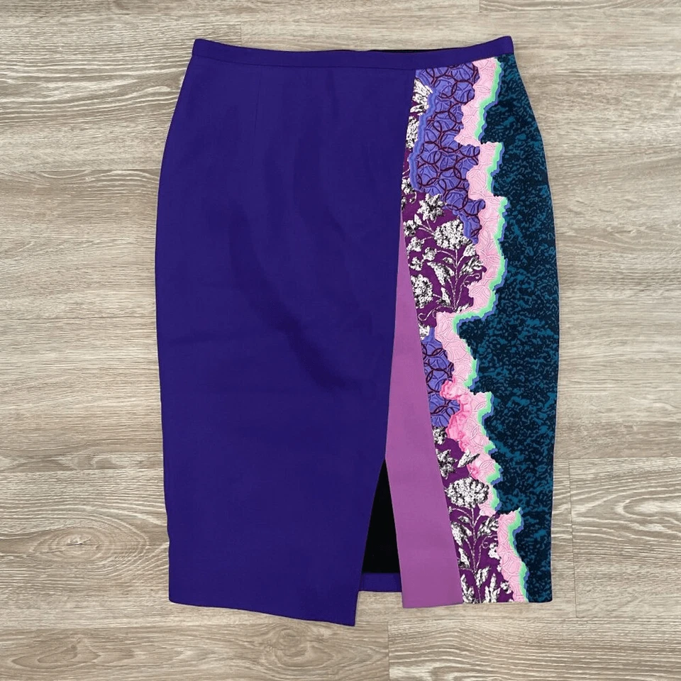 Peter Pilotto Purple Pencil Skirt - Image 2 of 4
