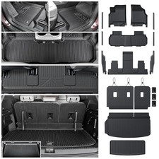 Floor Mats Cargo Mat Set for 2024 2025 2026 GMC Acadia 7 Seats Floor Mats Set