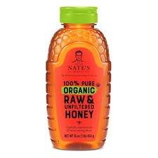 100 Pure Raw Unfiltered Honey - USDA Organic - 16oz Squeeze Bottle