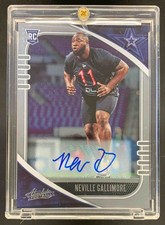 Neville Gallimore 2020 Panini Absolute Signature Rookies Auto RC Cowboys