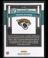 2025 Panini Donruss Downtown Travis Hunter Rookie Inser Jaguars NFL Card #13 Jbo