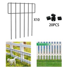 10x Garden Fence Panels Animal Barrier Outdoor Home Garden Fencing Fence Border