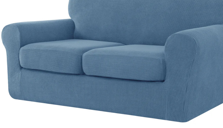 NWOT Subrtex Caledon Antique Stretch Sofa Cover Sep Cushion Cover, Blue - S