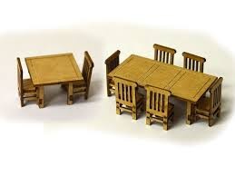 S.M.S. LX070 Tables & Chairs Lazer Cut OO/ HO Gauge