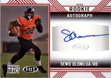 2020 SAGE HIT Autographs Red #A33 Sewo Olonilua Auto - FB