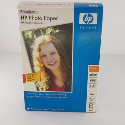HP Premium Photo Paper Glossy 4x6 100 Sheets Q1990A Sealed NOS