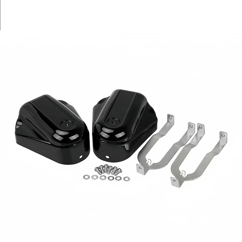 Rear Axle Cover Swingarm Caps For Harley Night Train FXSTB Blackline FXS Softail - Image 3 of 4