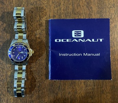 Vintage Oceanaut Women's Watch Blue Gold
