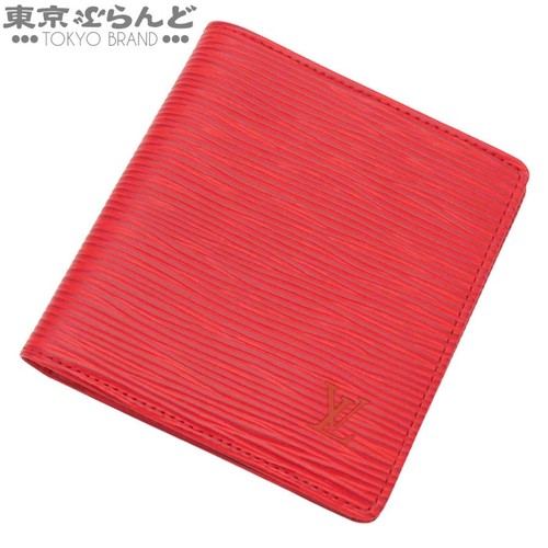 Louis Vuitton Portobier Bi-Fold Credit Card Case Red Epi Leather From Japan
