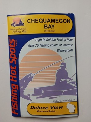 Chequamegon Bay-Superior WI Series Fishing Hot Spots Waterproof Map Deluxe View