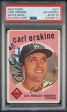 Carl Erskine 1959 Topps #217 “Autograph