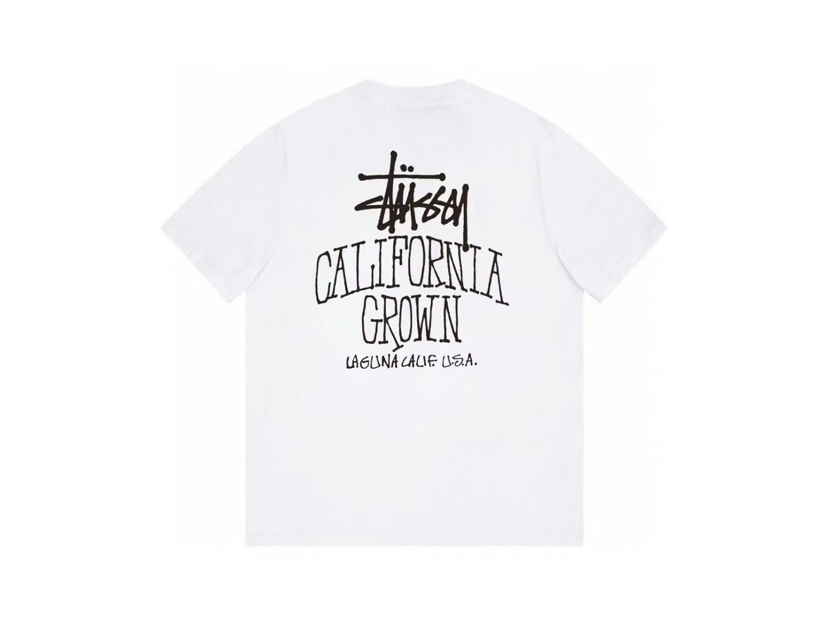 Stussy FW25 SS25 CALI GROWN TEE PIGMENT DYED TEE Summer t-shirt