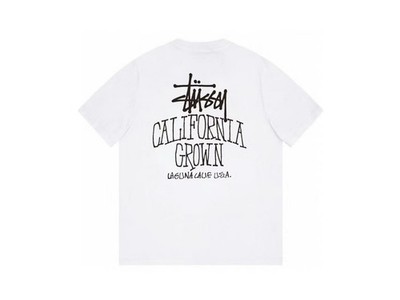 Stussy FW25 SS25 CALI GROWN TEE PIGMENT DYED TEE Summer t-shirt