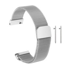 18mm Stainless Steel Mesh Watch Band with Magnetic Buckle Silver