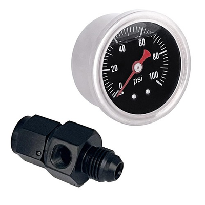 #ad Universal Fuel Pressure Gauge Liquid 0 100psi Oil Press Gauge 1 8quot; NPT with an 6 $22.08