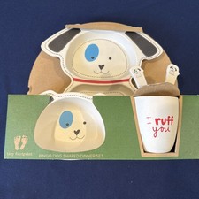 I Ruff You Dog Themed Plate Bowl Cup Spoon/fork Dishwasher Safe