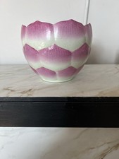 Antique Chinese Porcelain Bowl Lotus Petal Pink Light Green Light Blue