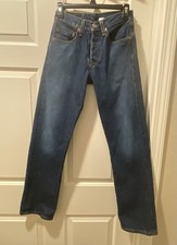 Vintage Levis 501 Button Fly Blue Jeans 2003 Y2K 27x32 26x30.5   15501-0186