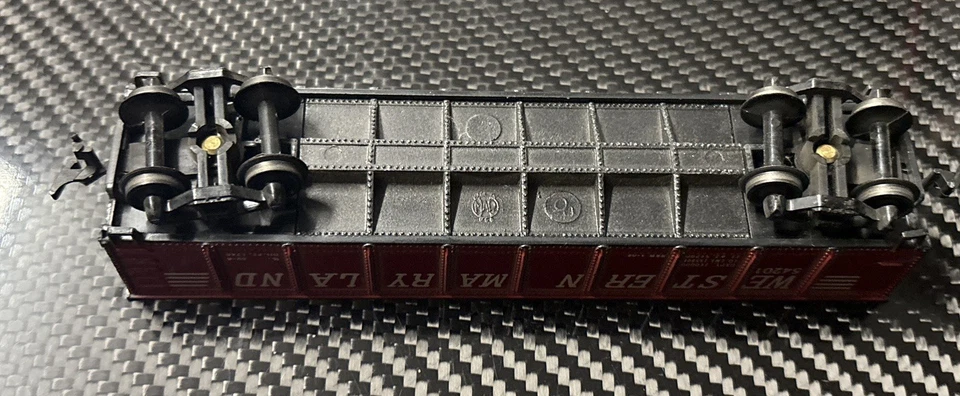 MARX 40' Gondola Western Maryland HO Scale Hornhook Couplers Car #54201 - Image 2 of 4