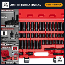 48-piece Impact Socket Set 38 Drive Sae Metric Extensions Universal Join 48-piece Impact Socket Set 38 Drive Sae Metric Extensions Universal Join