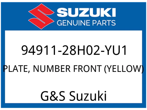 PLATE, NUMBER FRONT (YELLOW) | MODEL K9