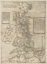 George Lily Map Of Britain 1562 Vintage Historic Map Poster Print