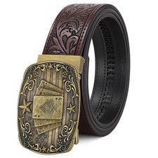 Cowboy Western Ratchet Belt for Men Women with Automatic Western Buckle, Ratc...