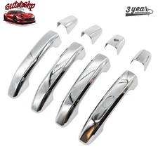 Chrome for Chevy Silverado 2020-22 1500+2500+3500+HD Truck 4 Door Handle Cover