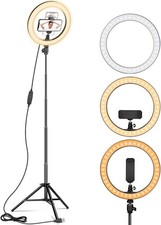 Ring Light 10" with 67" Extended Tripod Stand & Phone Holder for YouTube Video