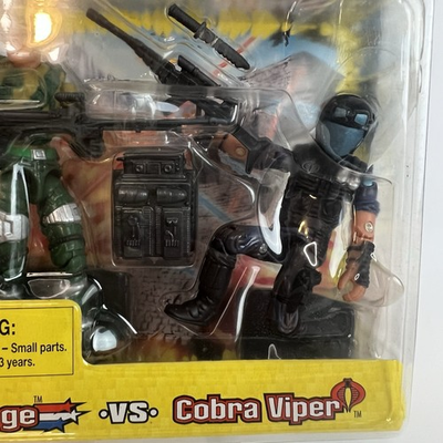#ad #ad 2002 Hasbro GI Joe vs Cobra Viper And Mirage 2 Pack Rare Repaint Blue Viper MOC $38.83