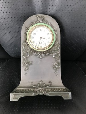 Really Nice Antique Ornamental Metal Clock - CEx ja6