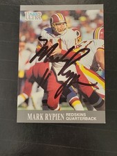 1991 Fleer Ultra #276 Mark Rypien Redskins Signed Autograph (HR62) SWSW6