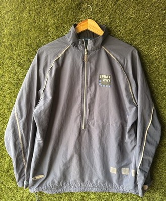 Mens Sprayway Lightweight Outdoor Dark Blue Half Zip Anorak Jacket Size Large