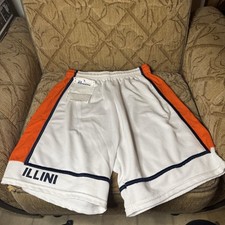 Vintagr University Illinois Fighting Illini Basketball Shorts 36 Powers