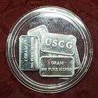 (5) USCG 1 Gram 999 Pure Silver In Capsule, Free Shipping