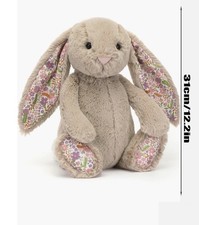 NWT Jellycat Blossom Beige Bunny 'Petal' Medium Authentic With Dust Bag