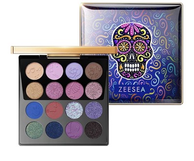 Zeesea Cosmetics Crystal Skull Sugar Skull Day Of The Dead Eyeshadow Palette