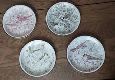 Set 4 Piatti decorati Uccelli Amici del Mattino Ceramica Tognana Collezione 