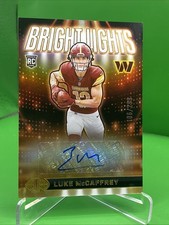 2024 Panini Illusions. Luke McCaffrey. 106-299 Rookie Auto Bright Lights 