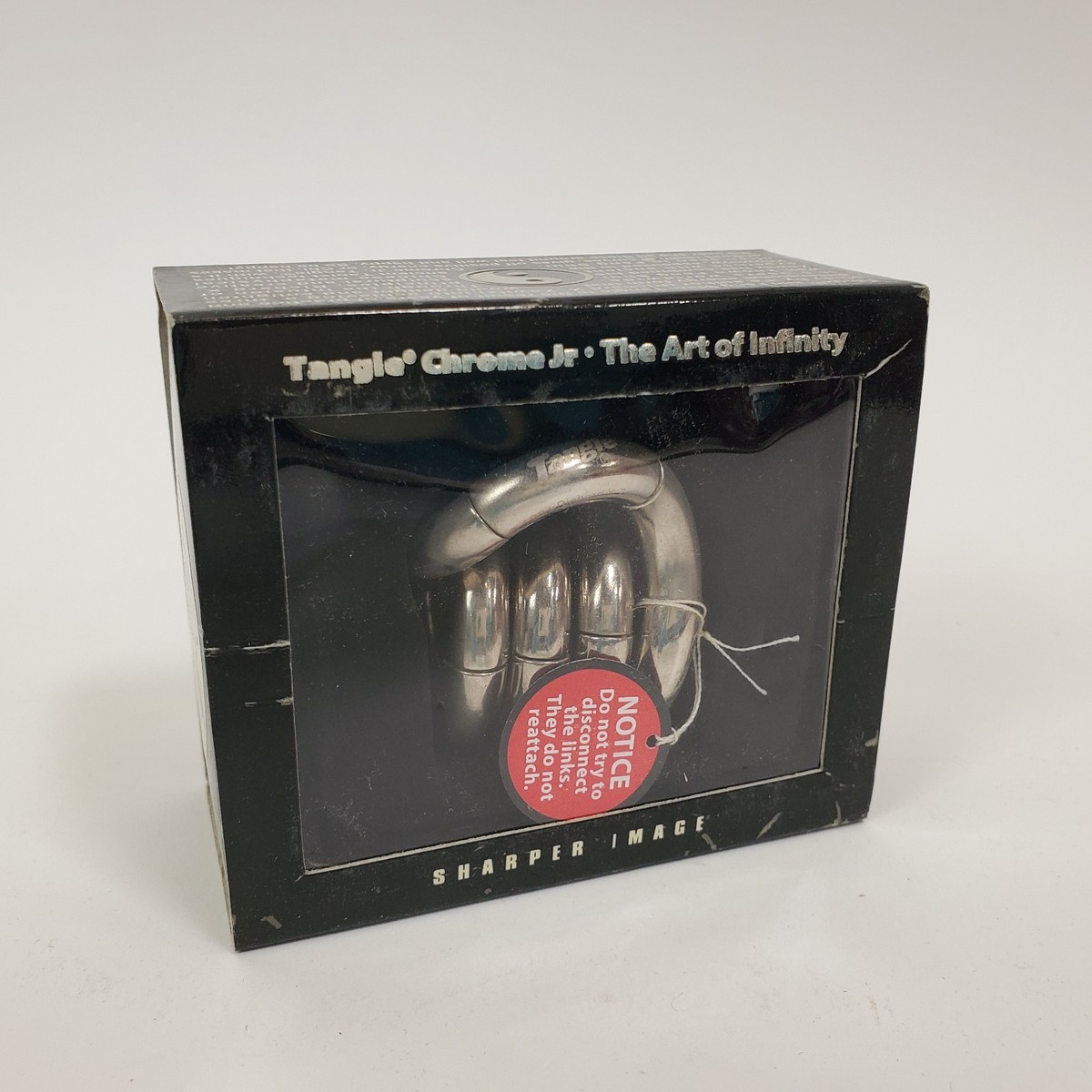Vintage Tangle Chrome Jr Sharper Image Fidget Art Sculpture