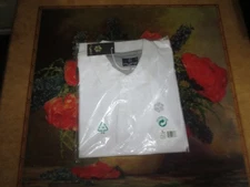 NIP NYSA Men's WHITE  100% Cotton KNIT POLO SHIRT - Regular Medium