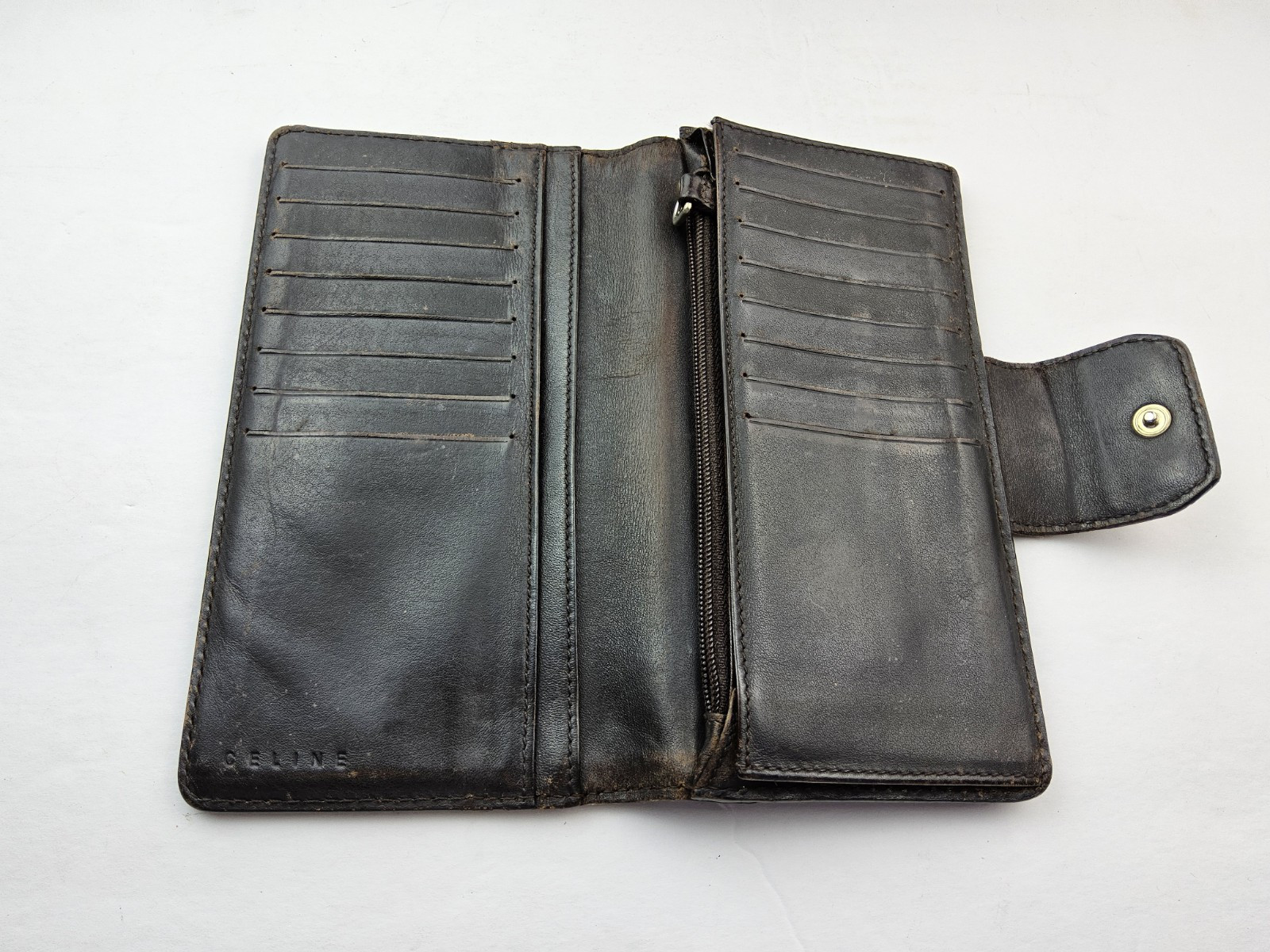 CELINE Logo Macadam Pattern Full Size Snap Wallet - image 4