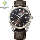 ORIENT Stretto Date RN-AC0R03Y Automatic Brown Dial Leather Strap Watch 38.5mm