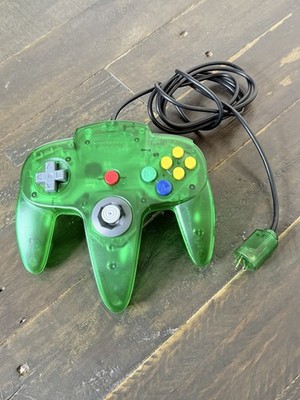 Nintendo 64 N64 Style Controller Translucent Green Generic Parts Repair Broken 