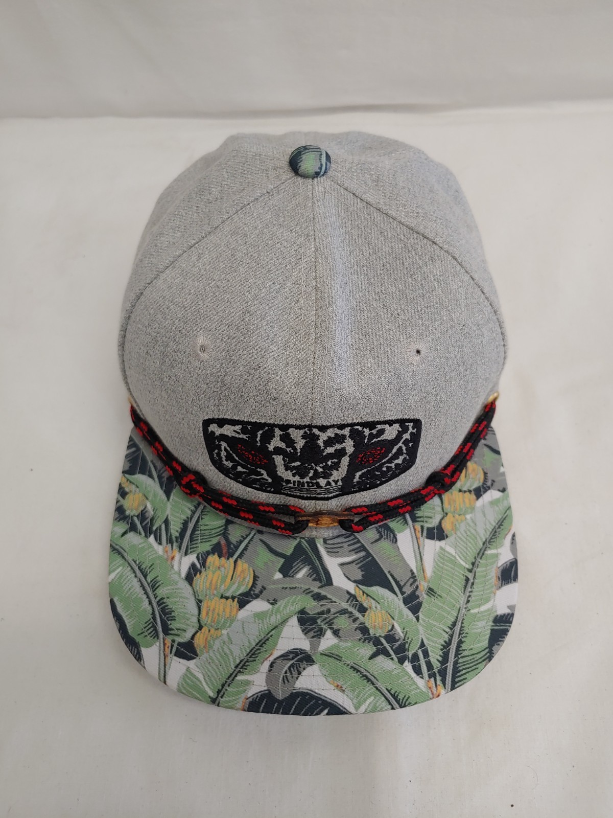 Findlay Crown Snapback Hat - Gray Base Tropical P… - image 2