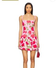 Revolve Show Me Your Mumu Pink Rose Mini Dress Size Large