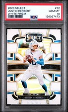 2023 PANINI SELECT WHITE PRIZM #52 JUSTIN HERBERT 2/35 PSA 10