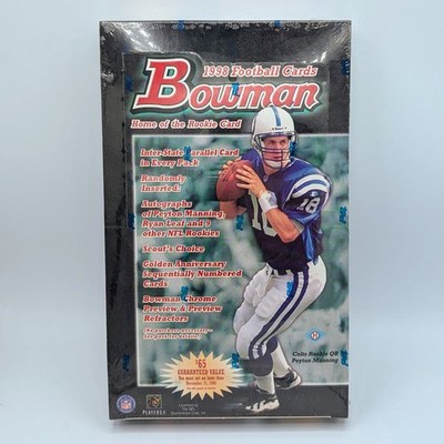 1998 Bowman Football Hobby Box 24 Factory Sealed Packs Peyton Manning Moss RC